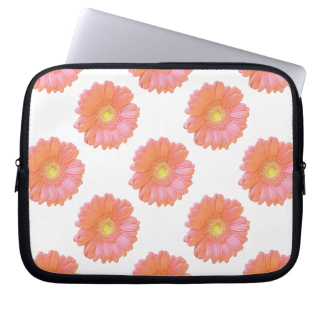 Oranje gerbera daisy laptop sleeve (Voorkant)