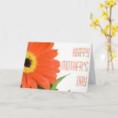 Oranje Gerbera Daisy Moederdag Kaart (Gele Bloem)