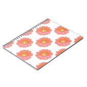 Oranje gerbera daisy notitieboek (Linkerzijde)