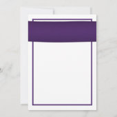 Oranje Gerbera Daisy Paars Wedding Uitnodiging (Achterkant)