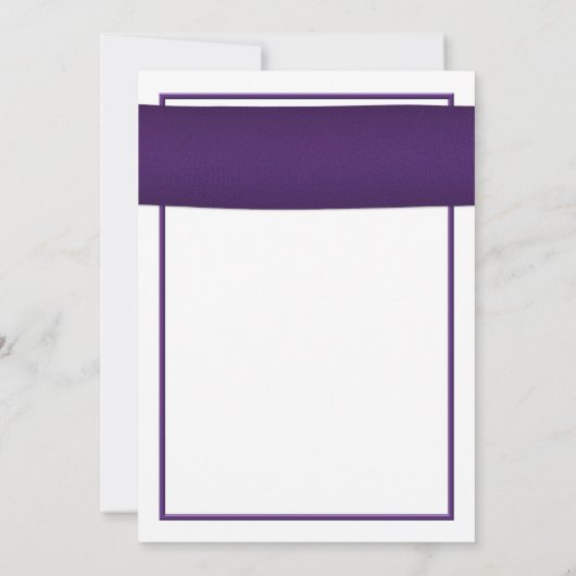 Oranje Gerbera Daisy Paars Wedding Uitnodiging (Achterkant)