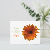 Oranje Gerbera Daisy Recept Kaart (Staand voorkant)