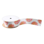 Oranje gerbera daisy satijnen lint (Spoel)