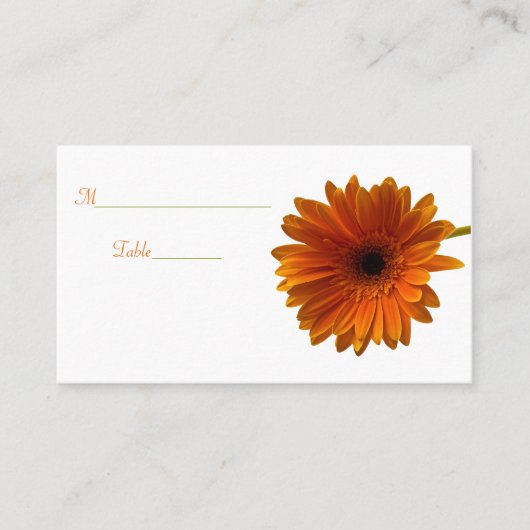 Oranje Gerbera Daisy Speciale Gelegenheid Plaats K Plaatskaartje (Voorkant)
