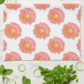 Oranje gerbera daisy theedoek (Gevouwen)