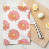 Oranje gerbera daisy theedoek (Quarter Fold)