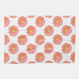 Oranje gerbera daisy theedoek