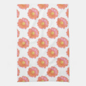 Oranje gerbera daisy theedoek (Verticaal)