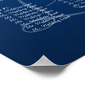 Oranje Gerbera Daisy Wedding Seating Chart Poster (Hoek)