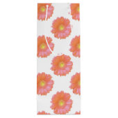 Oranje gerbera daisy wijn cadeautas (Achterkant)