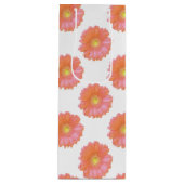 Oranje gerbera daisy wijn cadeautas (Voorkant)