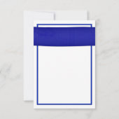 Oranje Gerbera Madeliefje Blauwe Huwelijksreactiek RSVP Kaartje (Achterkant)