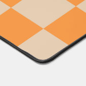 Oranje geruit ginghpatroon bureaumat (Hoek)