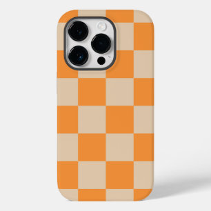 Oranje geruit ginghpatroon Case-Mate iPhone 14 pro hoesje