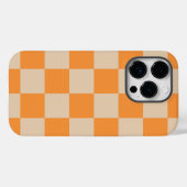 Oranje geruit ginghpatroon Case-Mate iPhone case (Achterkant (horizontaal))