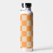 Oranje geruit ginghpatroon waterfles (Rechts)