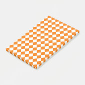 Oranje geruite diamant patroon post-it® notes (Schuin)