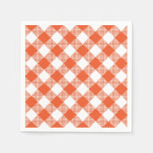 Oranje geruite Herfst landenpatroon Servet (Voorkant)