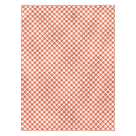 Oranje geruite Herfst Tafelkleed (Voorkant)