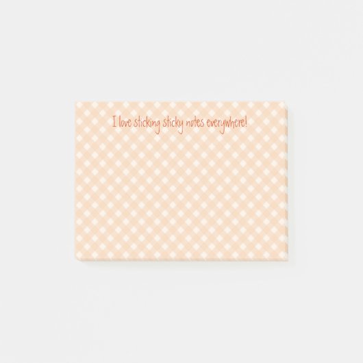 oranje geruite notities post-it® notes (Voorkant)