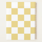 Oranje geruite patroon achtergrond planner (Achterkant)