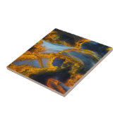 Oranje geruite Pietersiet Tegeltje (Zijkant)
