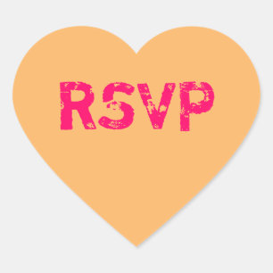 Oranje gespreksleiding - Hart RSVP Hart Sticker