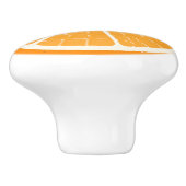 Oranje gestileerde vruchtenplak keramische knop (Zijkant)