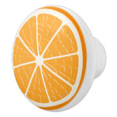 Oranje gestileerde vruchtenplak keramische knop (Rechts)