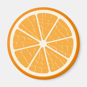 Oranje gestileerde vruchtenplak magneet