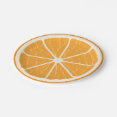 Oranje gestileerde vruchtenplak papieren bordje (Gekanteld)