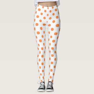 Oranje gestippeld ontwerp leggings