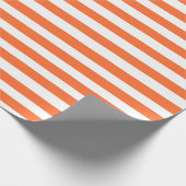 Oranje gestreept cadeaupapier (Hoek)