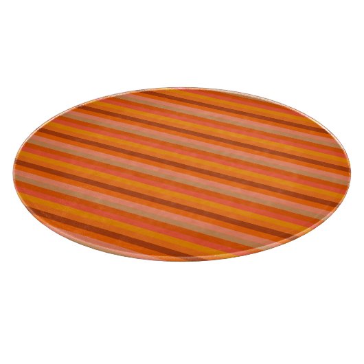 Oranje gestreept patroon snijplank (Hoek)