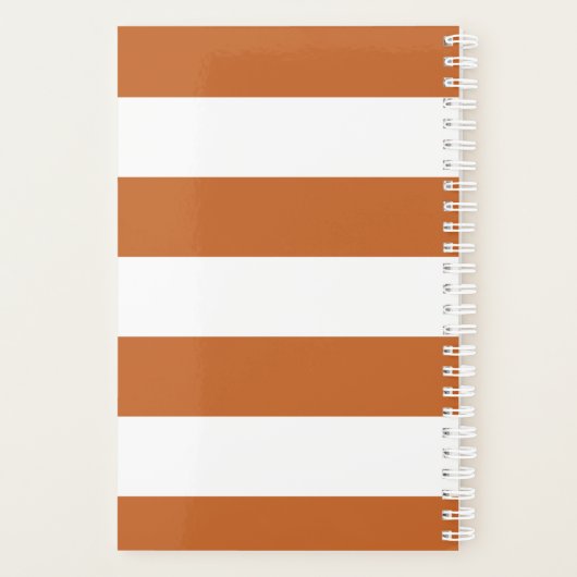 Oranje gestreept planner (Achterkant)