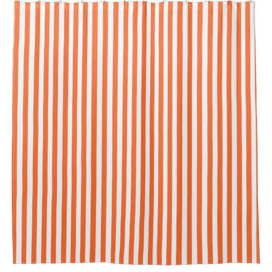 Oranje Gestreepte Douchegordijn (Voorkant)