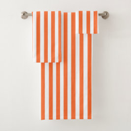 Oranje gestreepte handdoeken