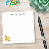 Oranje gestreepte kat met aangepaste tekst post-it® notes