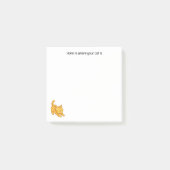 Oranje gestreepte kat met aangepaste tekst post-it® notes (Voorkant)