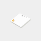 Oranje gestreepte kat met aangepaste tekst post-it® notes (Schuin)