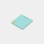 Oranje gestreepte kat met groene aangepaste tekst post-it® notes (Schuin)