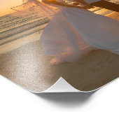 Oranje getinte bruiloft 8 "x8" foto afdruk (Hoek)