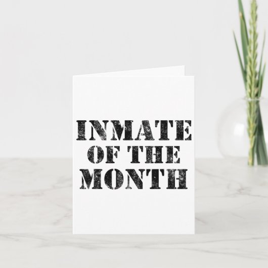 Oranje gevangenbewaarder Funny Halloween Kaart (Voorkant)