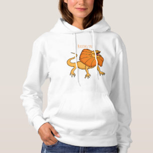 Oranje gevlekte hagedis cartoon afbeelding hoodie