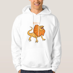 Oranje gevlekte hagedis cartoon afbeelding hoodie