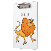 Oranje gevlekte hagedis cartoon afbeelding klembord (Links)