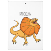 Oranje gevlekte hagedis cartoon afbeelding klembord (Achterkant)