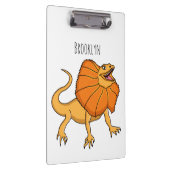 Oranje gevlekte hagedis cartoon afbeelding klembord (Rechts)