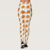 Oranje gevlekte hagedis cartoon afbeelding leggings (Achterkant)
