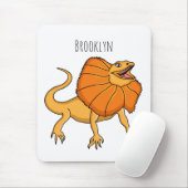 Oranje gevlekte hagedis cartoon afbeelding muismat (Met muis)